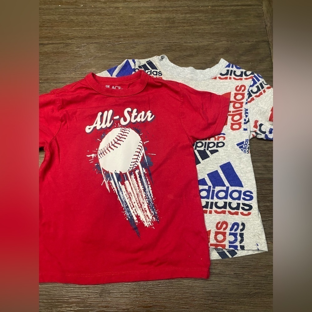 Adidas and Children’s Place 4T Boy Lot of 2 Short Sleeve T Shirts